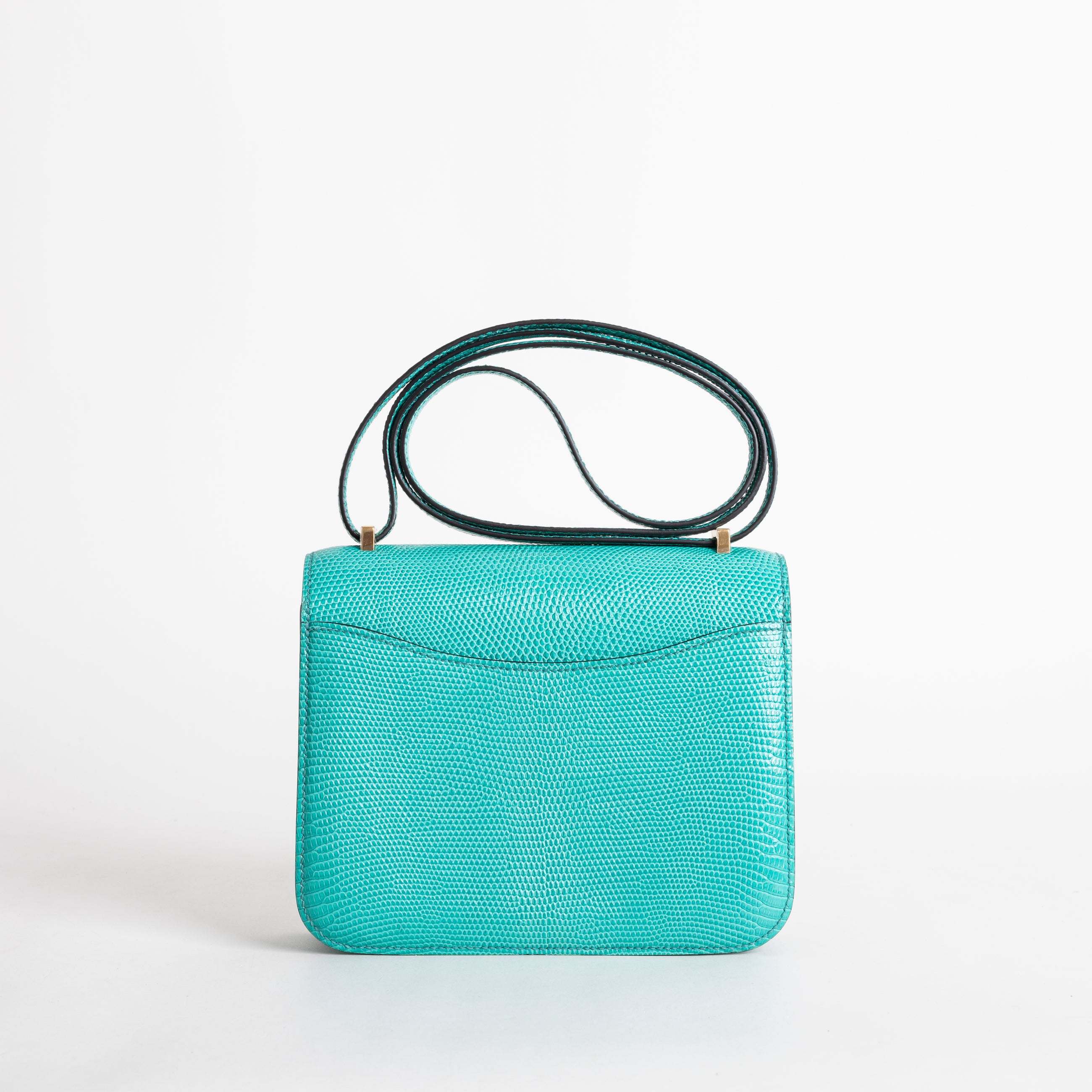 CONSTANCE 18 (MINI) LIZARD LEATHER MENTHE WITH GOLD HARDWARE (GHW)