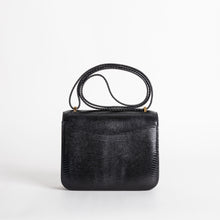 CONSTANCE 18 (MINI) LIZARD LEATHER NOIR (BLACK) WITH GOLD HARDWARE (GHW)