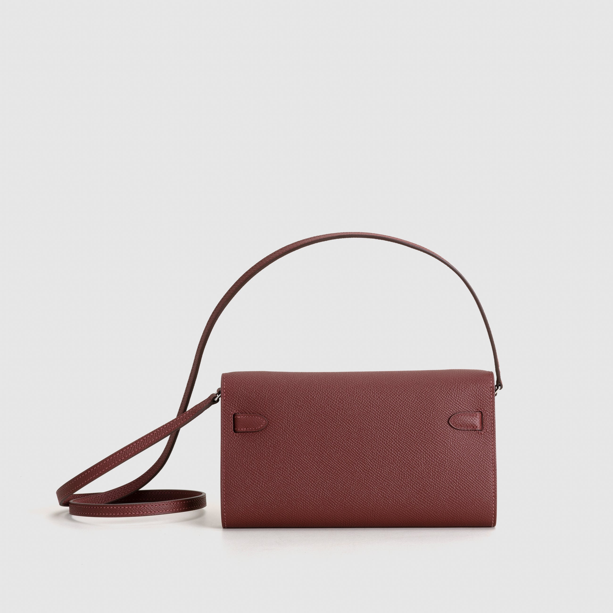 KELLY TO GO EPSOM LEATHER ROUGE H WITH PALLADIUM HARDWARE (PHW)