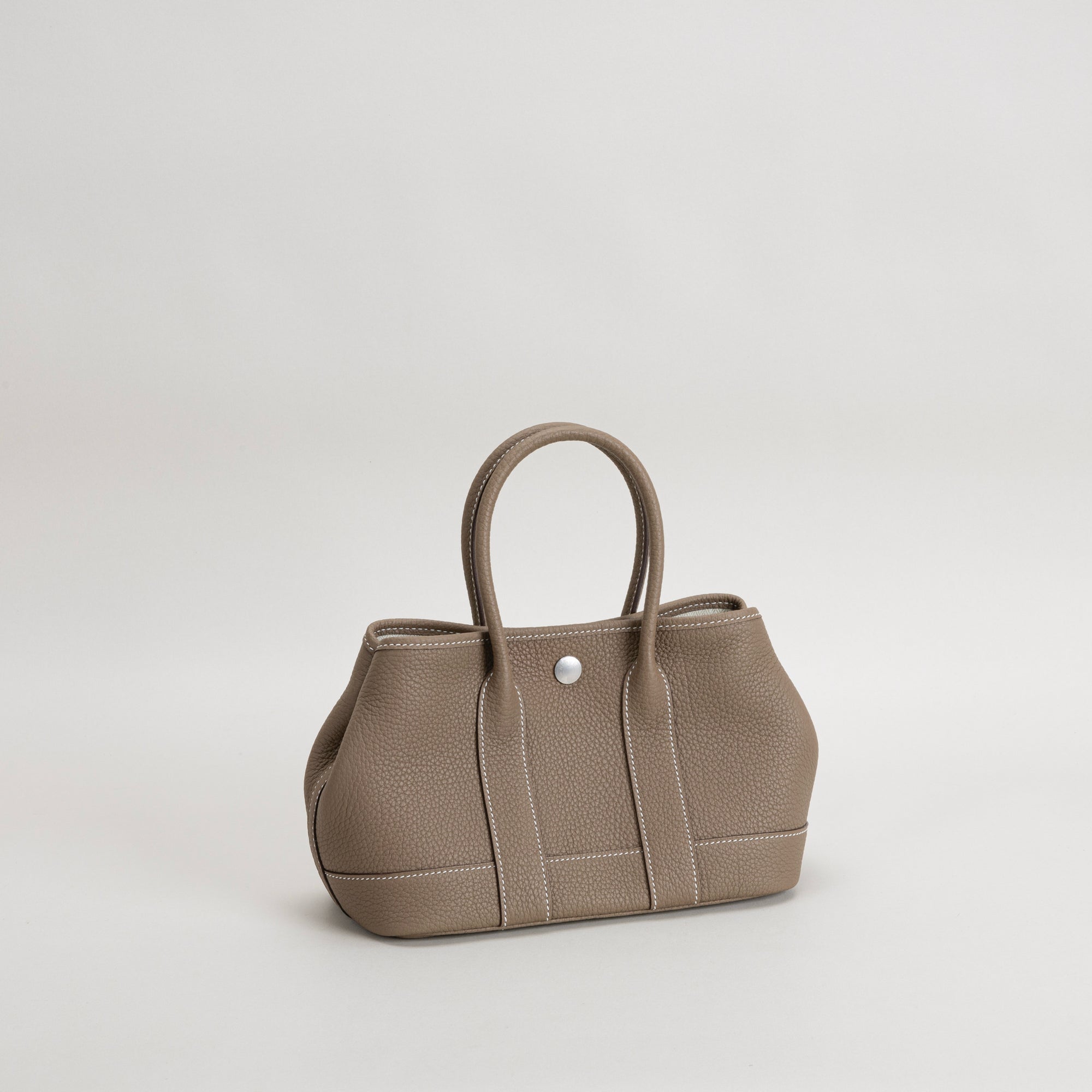 GARDEN PARTY (MINI) NEGONDA LEATHER ETOUPE WITH PALLADIUM HARDWARE (PHW)