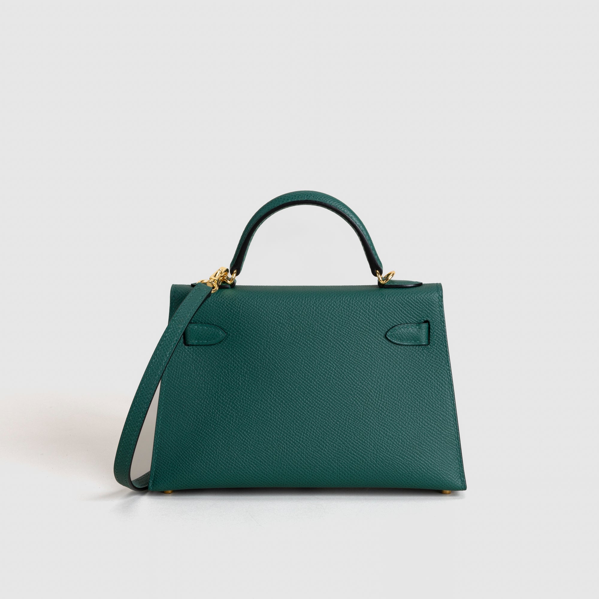 MINI KELLY II (20) EPSOM LEATHER MALACHITE WITH GOLD HARDWARE (GHW)