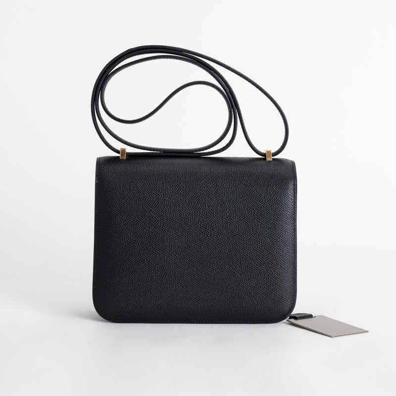 CONSTANCE 18 (MINI) EPSOM LEATHER NOIR (BLACK) WITH GOLD HARDWARE (GHW)