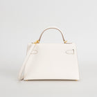 MINI KELLY II (20) CHEVRE LEATHER CRAIE WITH GOLD HARDWARE (GHW)