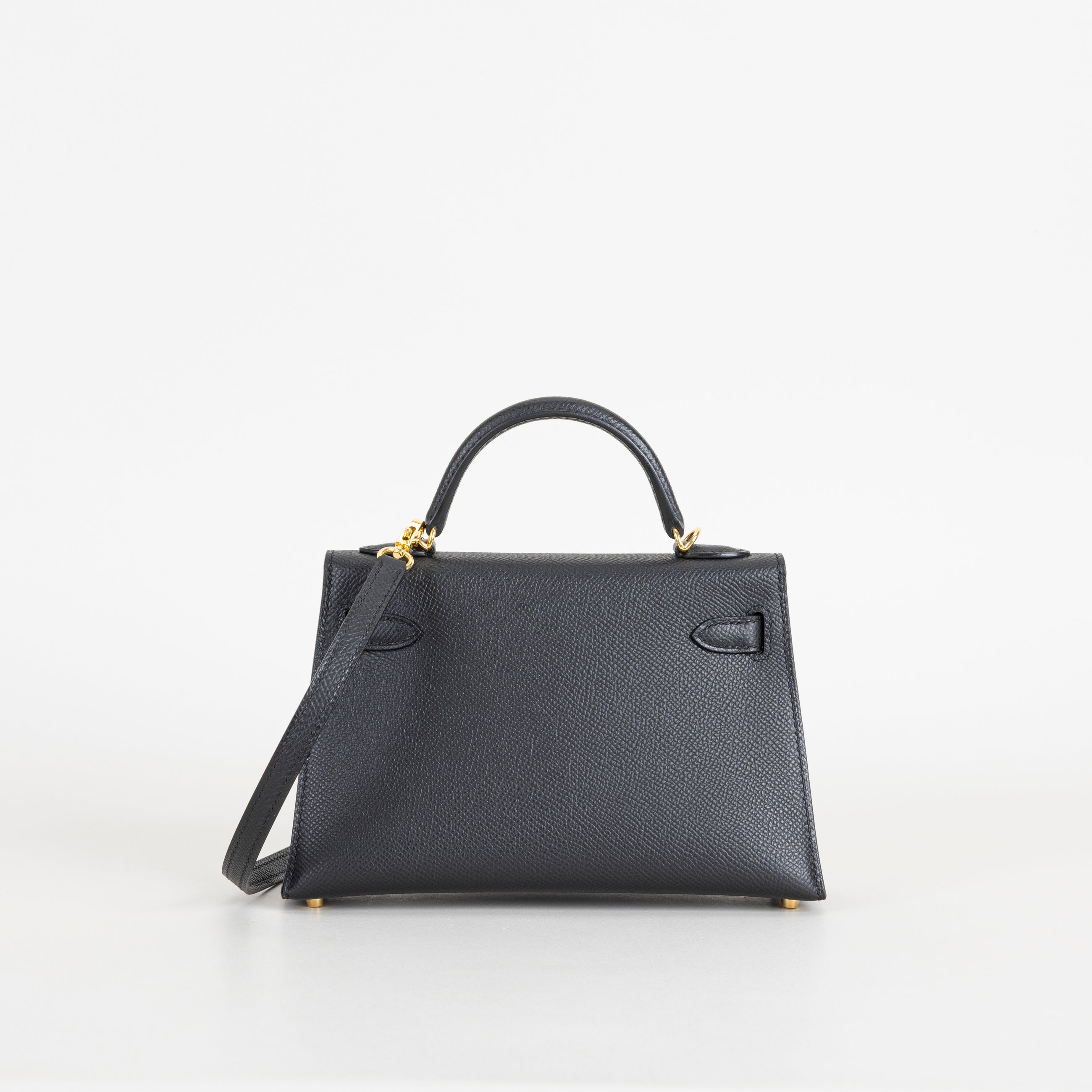MINI KELLY II (20) EPSOM LEATHER NOIR (BLACK) WITH GOLD HARDWARE (GHW)