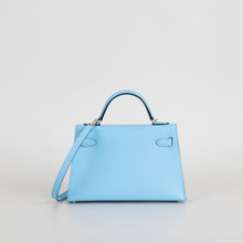 MINI KELLY II (20) EPSOM LEATHER CELESTE WITH PALLADIUM HARDWARE (PHW)