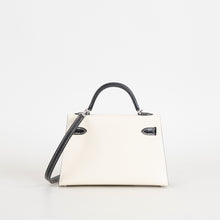 MINI KELLY II (20) CHEVRE LEATHER HORSESHOE STAMP (HSS) CRAIE & NOIR (BLACK) WITH PALLADIUM HARDWARE (PHW)