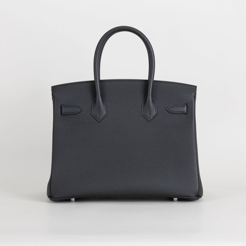 BIRKIN 30 TOGO LEATHER NOIR (BLACK) WITH PALLADIUM HARDWARE (PHW)
