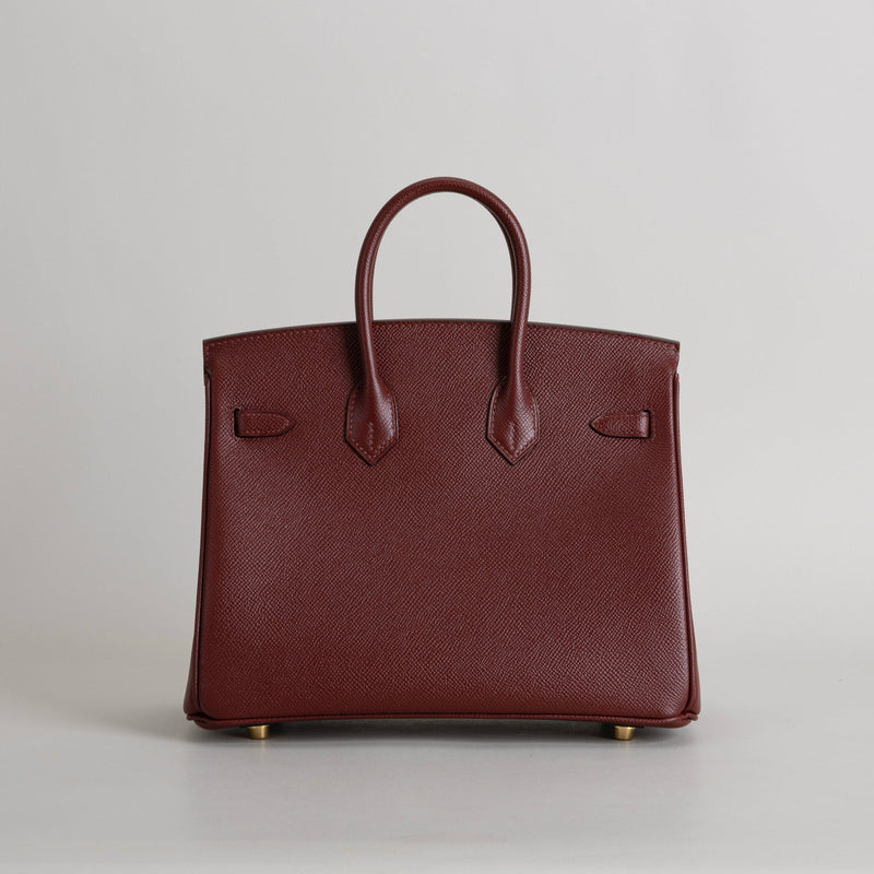 BIRKIN 25 EPSOM LEATHER ROUGE H WITH GOLD HARDWARE (GHW)
