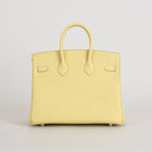 BIRKIN 25 TOGO LEATHER JAUNE POUSSIN WITH PALLADIUM HARDWARE (PHW)