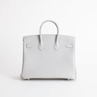 BIRKIN 25 TOGO LEATHER BLEU GLACIER WITH PALLADIUM HARDWARE (PHW)