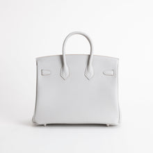 BIRKIN 25 TOGO LEATHER BLEU GLACIER WITH PALLADIUM HARDWARE (PHW)