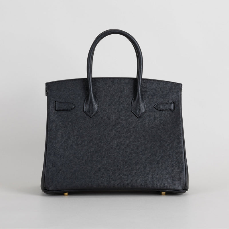 BIRKIN 30 EPSOM LEATHER NOIR (BLACK) WITH GOLD HARDWARE (GHW)