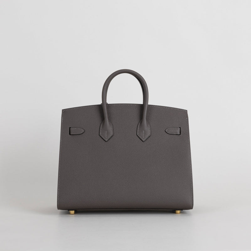 BIRKIN 25 EPSOM LEATHER (SELLIER SHAPE) ETAIN WITH GOLD HARDWARE (GHW)