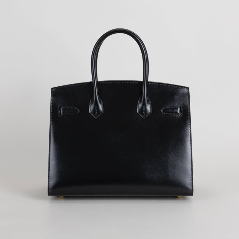 BIRKIN 30 (SELLIER SHAPE) BLACK BOX CALF LEATHER WITH GOLD HARDWARE (GHW)