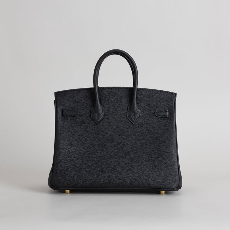 BIRKIN 25 TOGO LEATHER NOIR (BLACK) WITH GOLD HARDWARE (GHW)