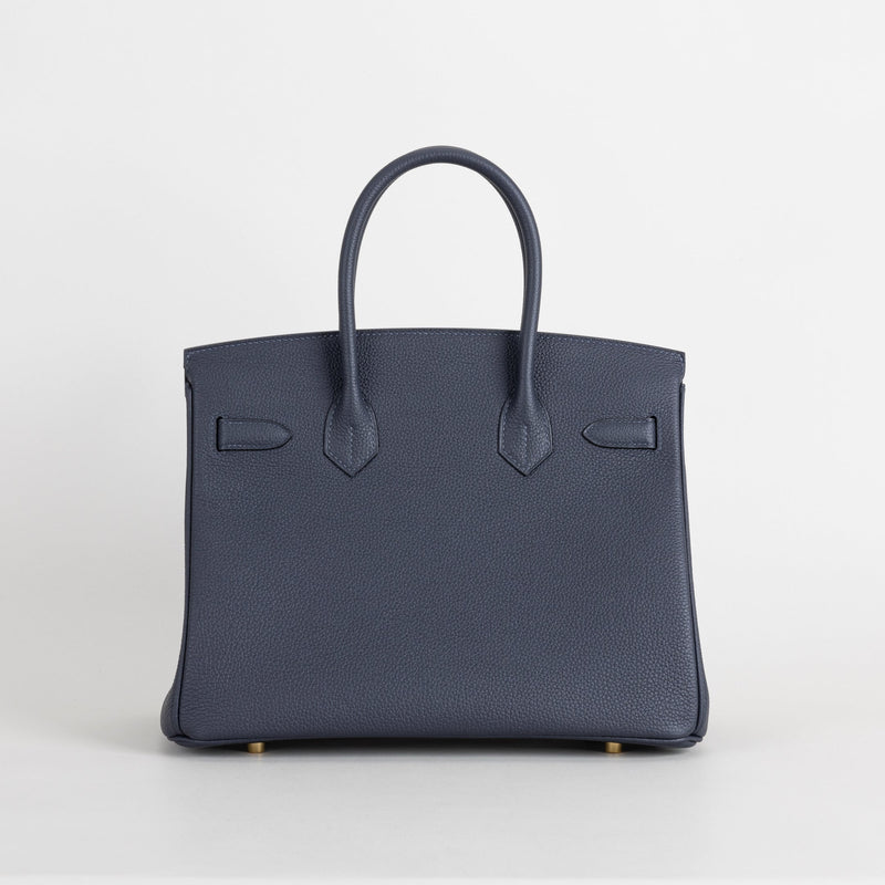 BIRKIN 30 TOGO LEATHER BLEU NUIT WITH GOLD HARDWARE (GHW)