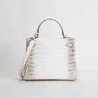 KELLY 25 NILOTICUS CROCODILE (MATTE) LEATHER HIMALAYA WITH PALLADIUM HARDWARE (PHW)