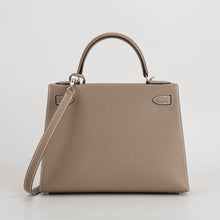 KELLY 28 EPSOM LEATHER ETOUPE WITH PALLADIUM HARDWARE (PHW)