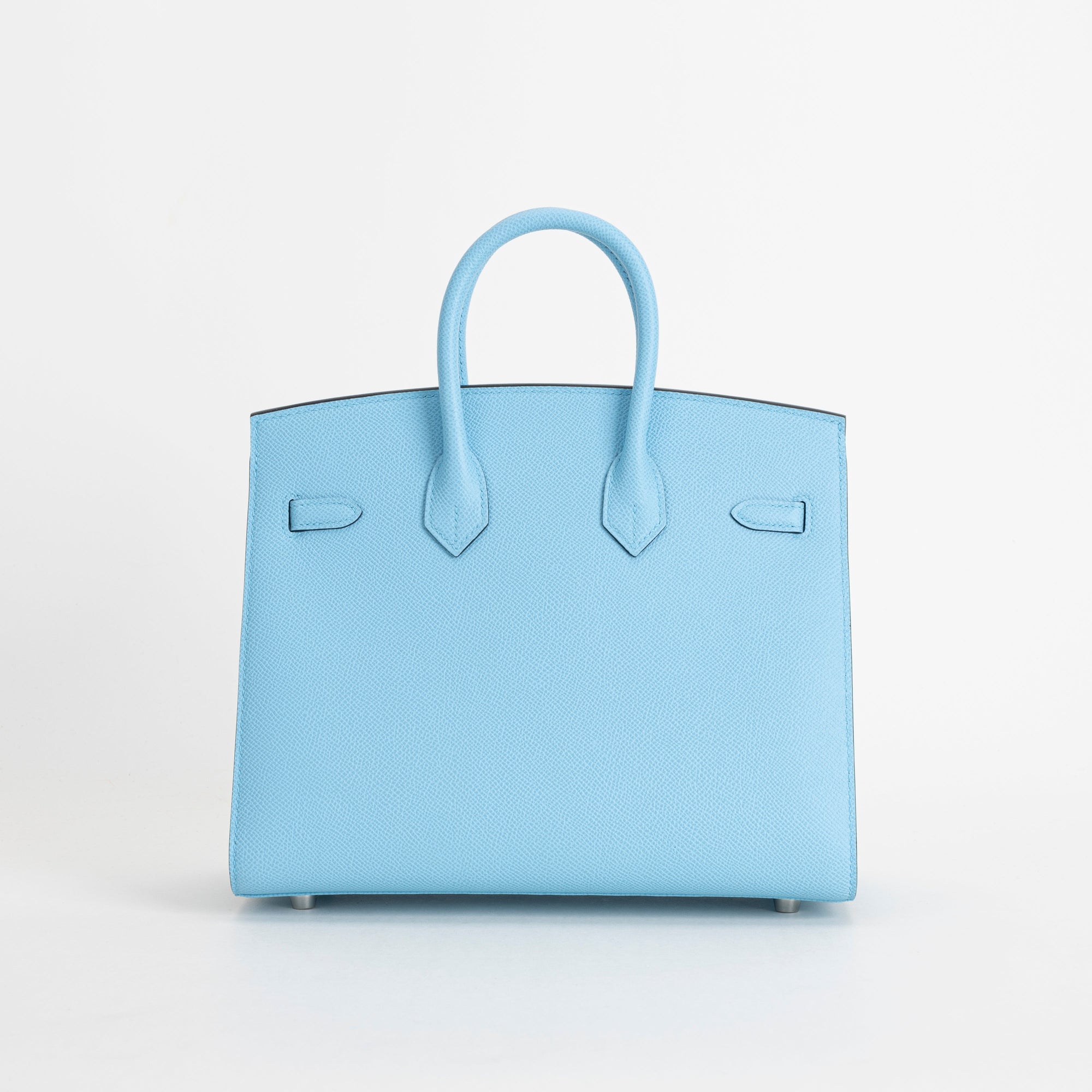 BIRKIN 25 EPSOM LEATHER (SELLIER SHAPE) CELESTE WITH PALLADIUM HARDWARE (PHW)