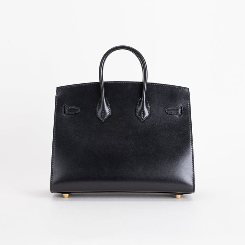 BIRKIN 25 (SELLIER SHAPE) BLACK BOX CALF LEATHER WITH GOLD HARDWARE (GHW)