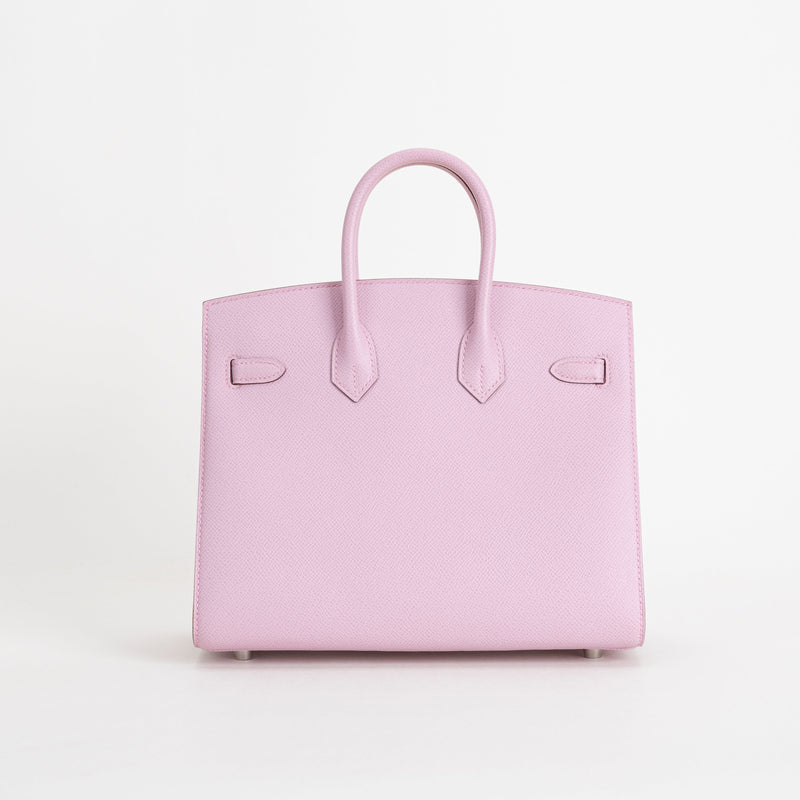 BIRKIN 25 EPSOM LEATHER (SELLIER SHAPE) MAUVE SYLVESTRE WITH PALLADIUM HARDWARE (PHW)