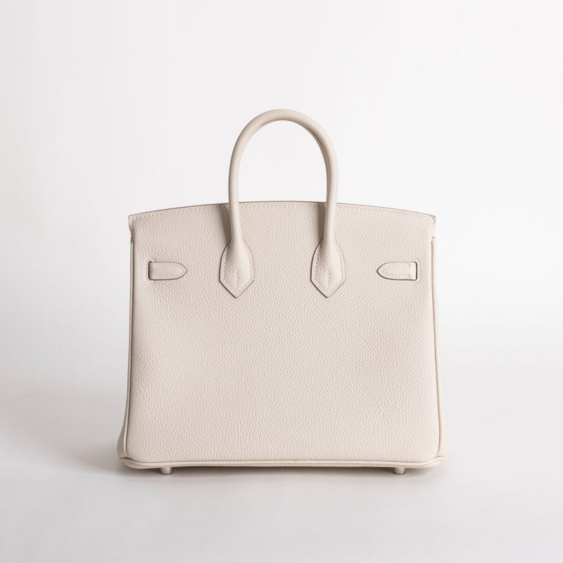 BIRKIN 25 TOGO LEATHER CRAIE WITH PALLADIUM HARDWARE (PHW)