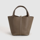 PICOTIN 22 LOCK CLEMENCE LEATHER ETOUPE WITH GOLD HARDWARE (GHW)