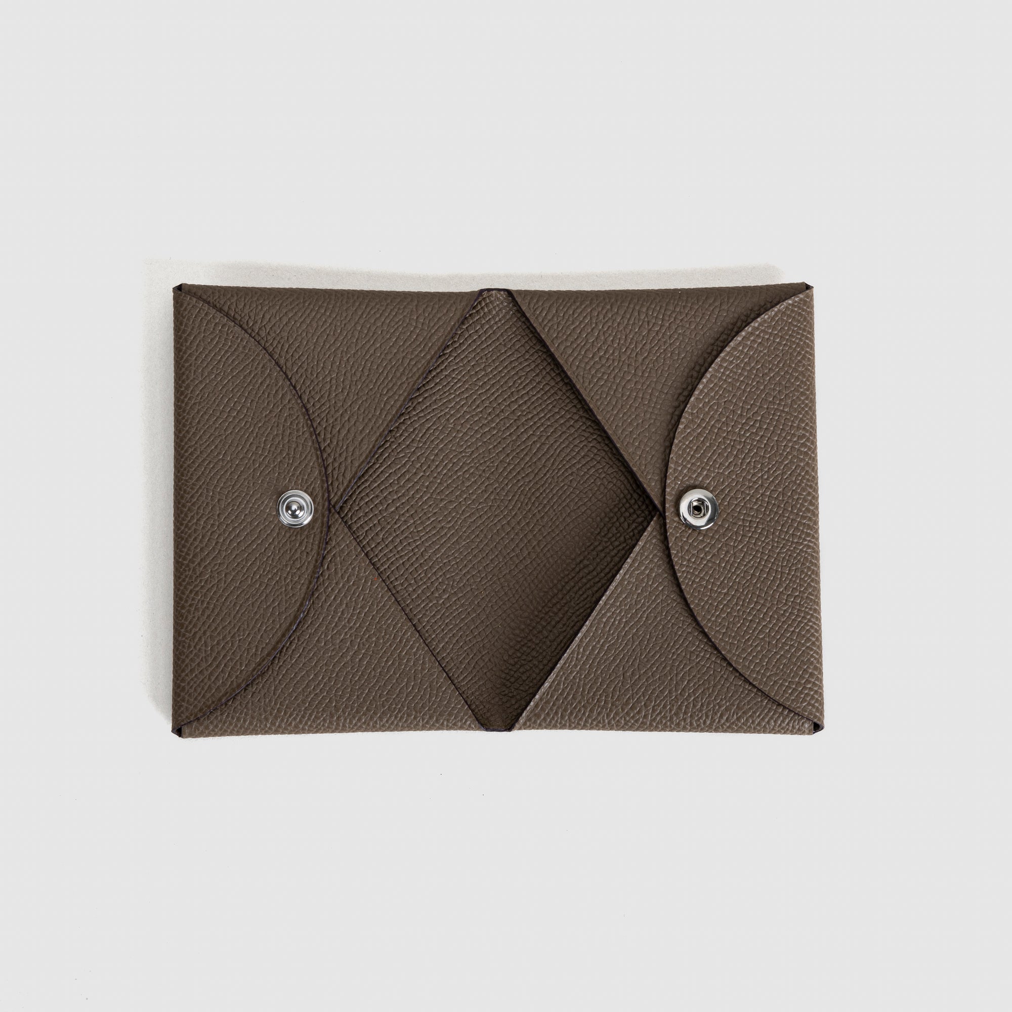 CALVI DUO EPSOM LEATHER ETOUPE WITH PALLADIUM HARDWARE (PHW)