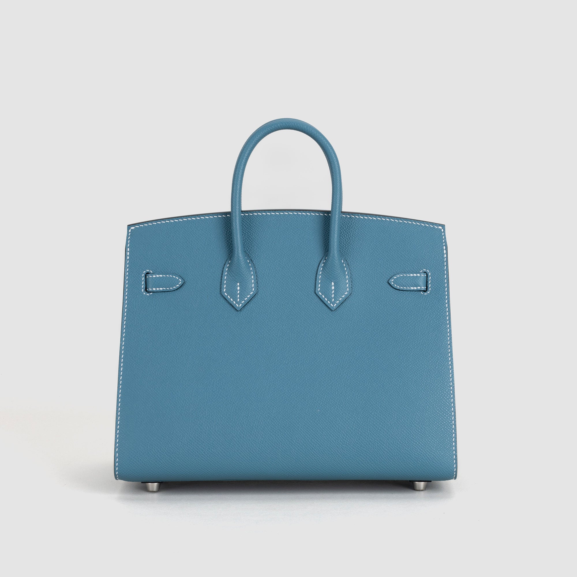 BIRKIN 25 (SELLIER SHAPE) EPSOM LEATHER BLEU JEAN WITH PALLADIUM HARDWARE (PHW)