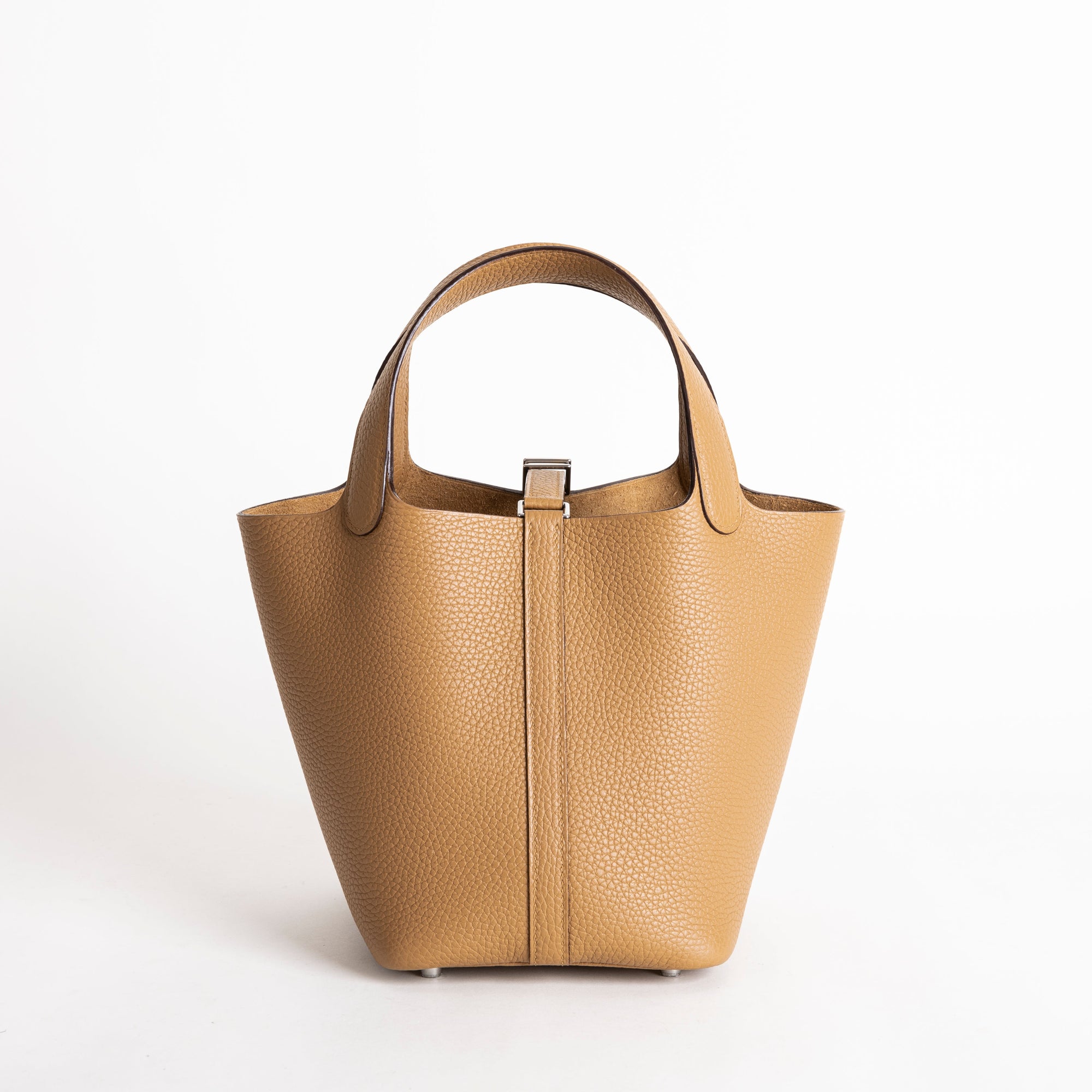 PICOTIN 18 LOCK CLEMENCE LEATHER BISCUIT WITH PALLADIUM HARDWARE (PHW)
