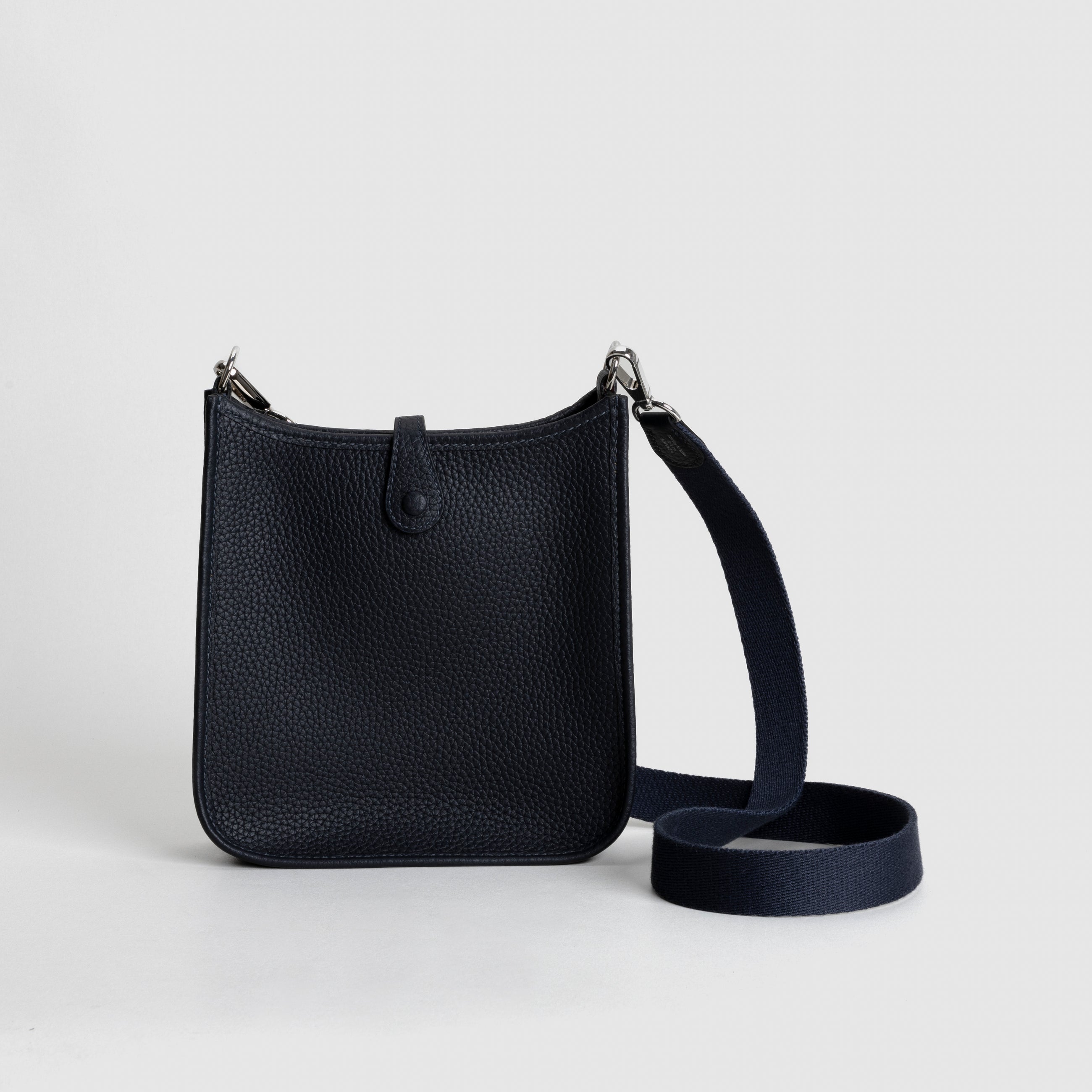 MINI EVELYNE (TPM) CLEMENCE LEATHER BLEU NUIT WITH PALLADIUM HARDWARE (PHW)