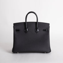 BIRKIN 25 TOUCH LIZARD LEATHER & TOGO LEATHER NOIR (BLACK) WITH PALLADIUM HARDWARE (PHW)