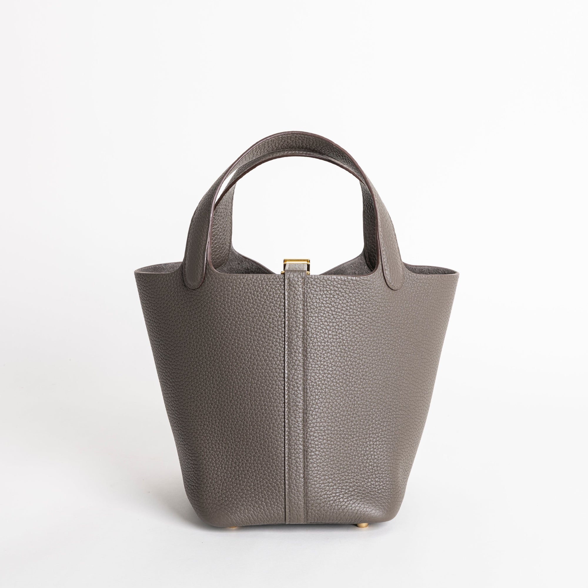 PICOTIN 18 LOCK CLEMENCE LEATHER ETAIN WITH GOLD HARDWARE (GHW)