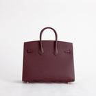 BIRKIN 25 EPSOM LEATHER (SELLIER SHAPE) ROUGE SELLIER WITH ROSE GOLD HARDWARE (RGHW)