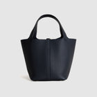 PICOTIN 22 LOCK CLEMENCE LEATHER BLEU NUIT WITH GOLD HARDWARE (GHW)