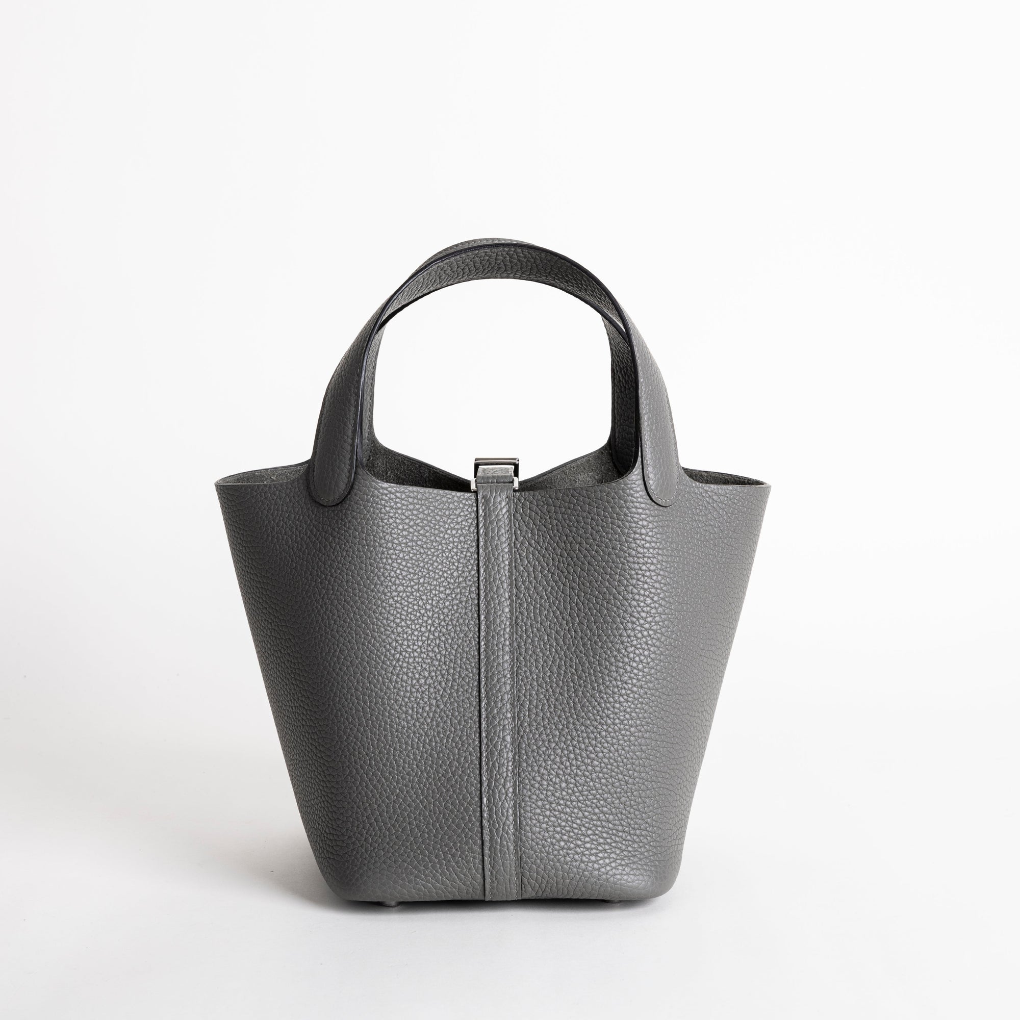 PICOTIN 18 LOCK CLEMENCE LEATHER GRIS MEYER WITH PALLADIUM HARDWARE (PHW)