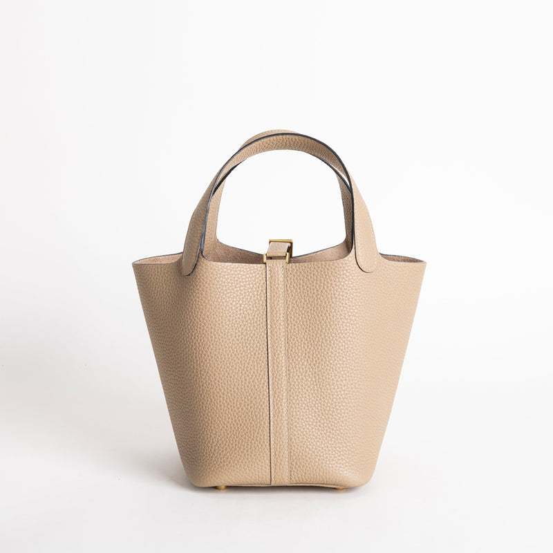 PICOTIN 18 LOCK CLEMENCE LEATHER TRENCH TAURILLON WITH GOLD HARDWARE (GHW)