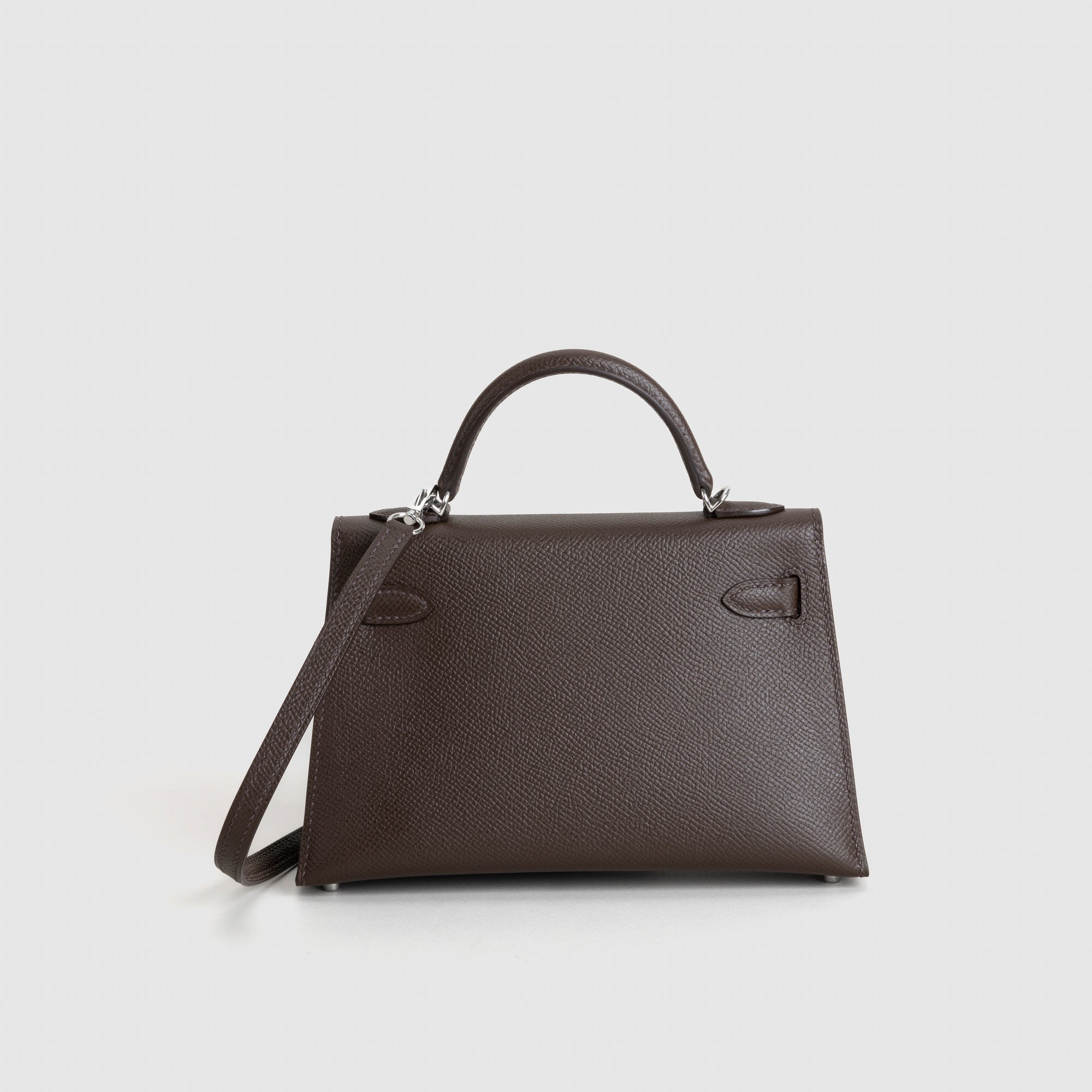 MINI KELLY II (20) EPSOM LEATHER EBENE WITH ELECTRUM HARDWARE (EHW)