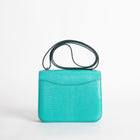 CONSTANCE 18 (MINI) LIZARD LEATHER MENTHE WITH PALLADIUM HARDWARE (PHW)