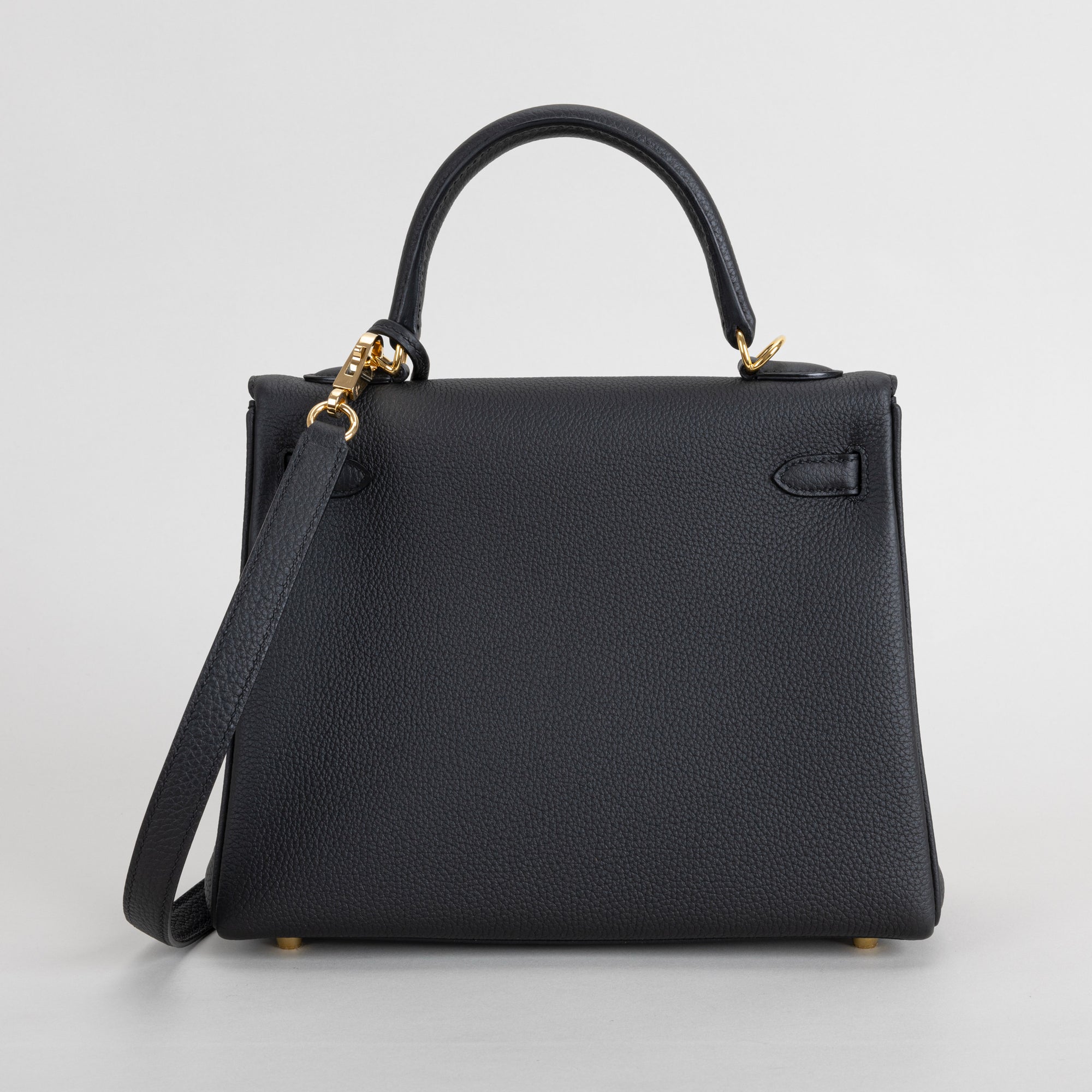 KELLY 25 TOGO LEATHER NOIR (BLACK) WITH GOLD HARDWARE (GHW)