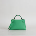 MINI KELLY II (20) EPSOM LEATHER BAMBOO WITH GOLD HARDWARE (GHW)