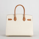 BIRKIN 30 (SELLIER SHAPE) EPSOM LEATHER HORSESHOE STAMP (HSS) BI-COLOR GOLD & CRAIE WITH GOLD HARDWARE (GHW)