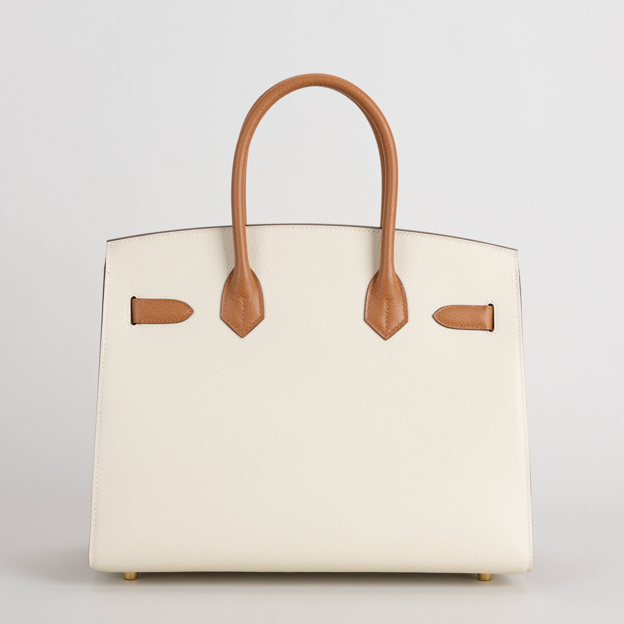 BIRKIN 30 (SELLIER SHAPE) EPSOM LEATHER HORSESHOE STAMP (HSS) BI-COLOR GOLD & CRAIE WITH GOLD HARDWARE (GHW)