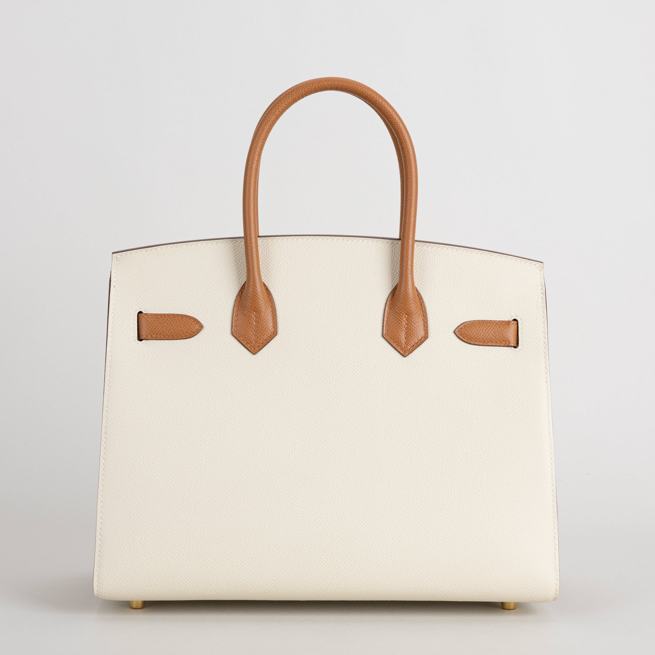 BIRKIN 30 (SELLIER SHAPE) EPSOM LEATHER HORSESHOE STAMP (HSS) BI-COLOR GOLD & CRAIE WITH GOLD HARDWARE (GHW)