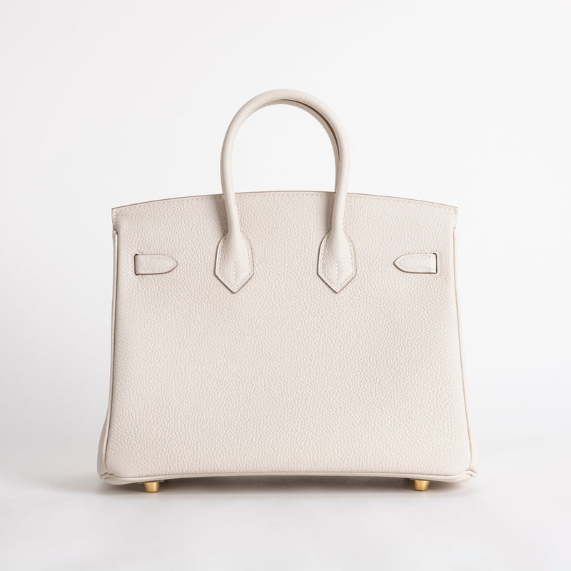 BIRKIN 25 TOGO LEATHER CRAIE WITH GOLD HARDWARE (GHW)