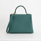 KELLY 28 TOGO LEATHER MALACHITE WITH GOLD HARDWARE (GHW)