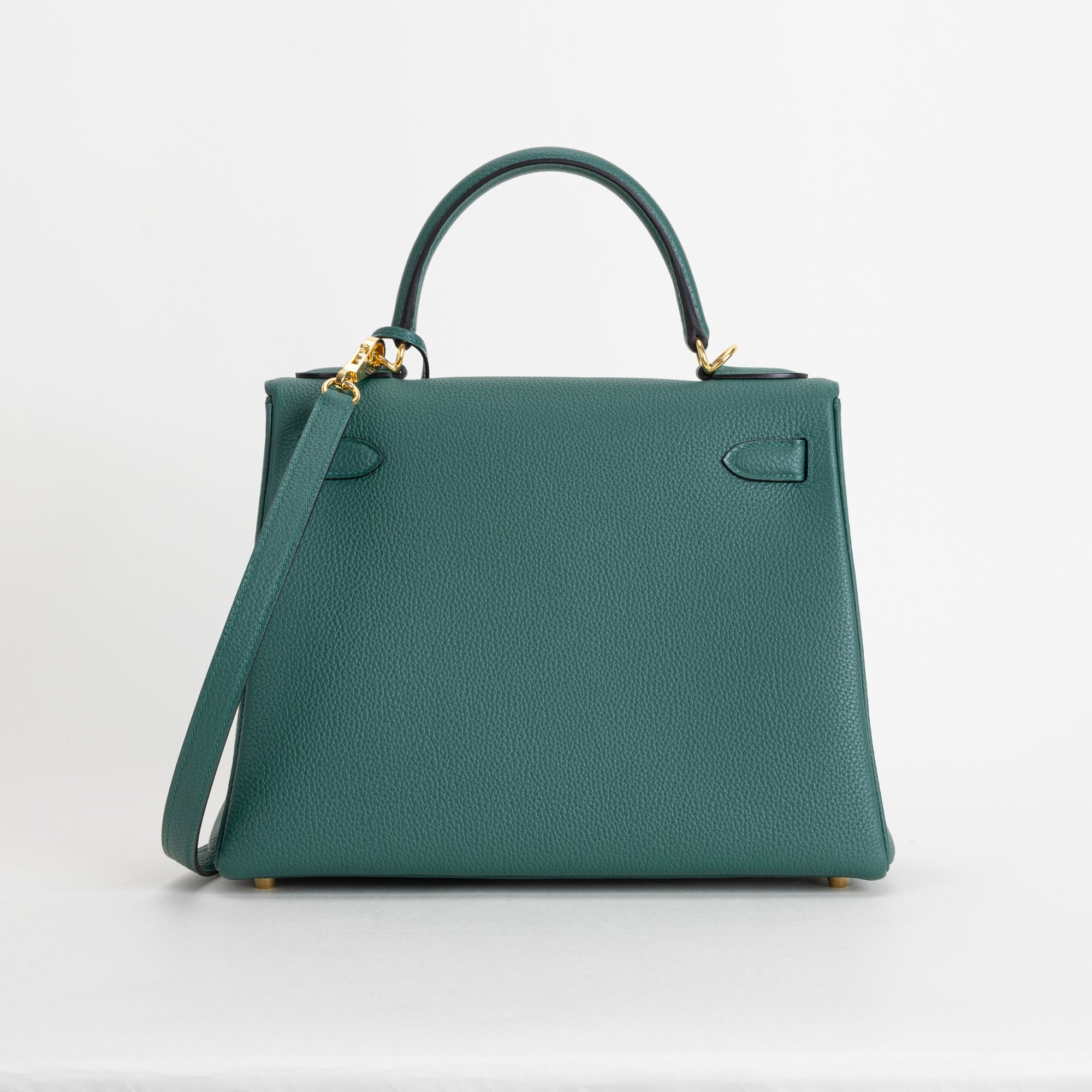 KELLY 28 TOGO LEATHER MALACHITE WITH GOLD HARDWARE (GHW)