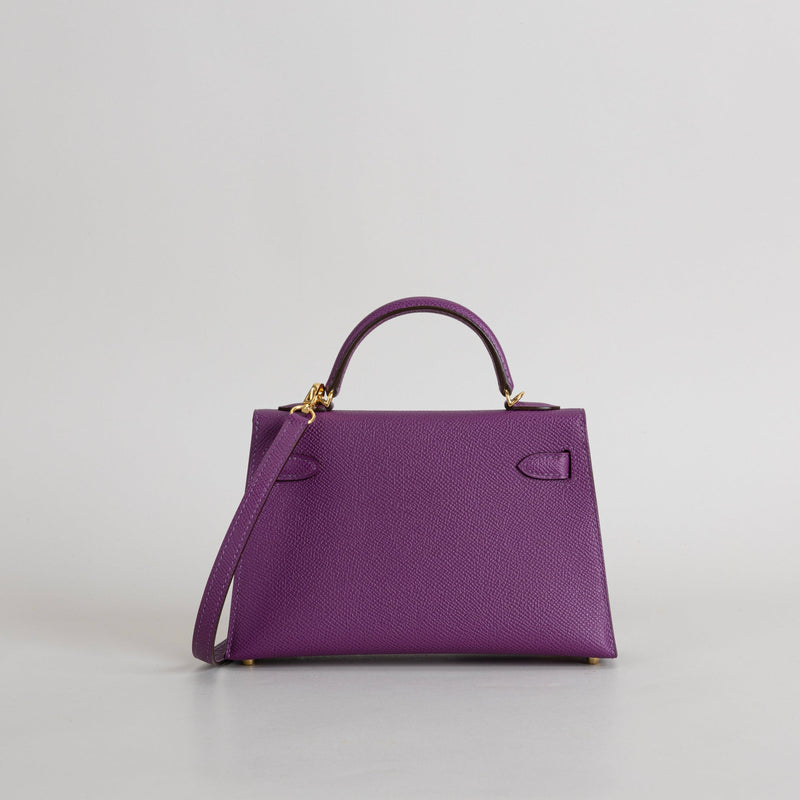 MINI KELLY II (20) EPSOM LEATHER ANEMONE WITH GOLD HARDWARE (GHW)