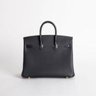 BIRKIN 25 TOUCH MATTE MISSISSIPPIENSIS ALLIGATOR LEATHER & TOGO LEATHER NOIR (BLACK) WITH GOLD HARDWARE (GHW)