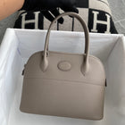 BOLIDE 27 EPSOM LEATHER GRIS ASPHALT WITH PALLADIUM HARDWARE (PHW)